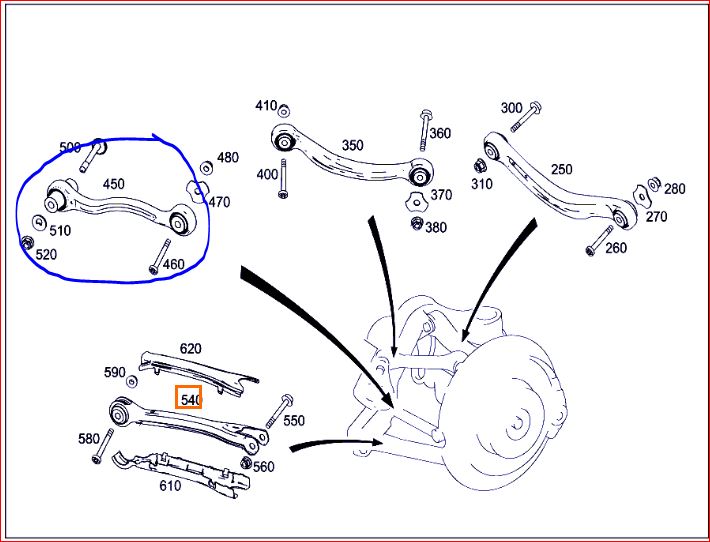 MERCEDES-BENZ GLK-Class X204 (2008-2015) Πίσω αριστερός βραχίονας A2043500553 23531346