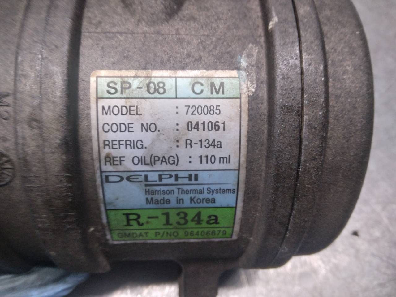 CHEVROLET Matiz 2 generation (2005-2010) Air Condition Pump 96406679, 720085, DELPHI 24213553