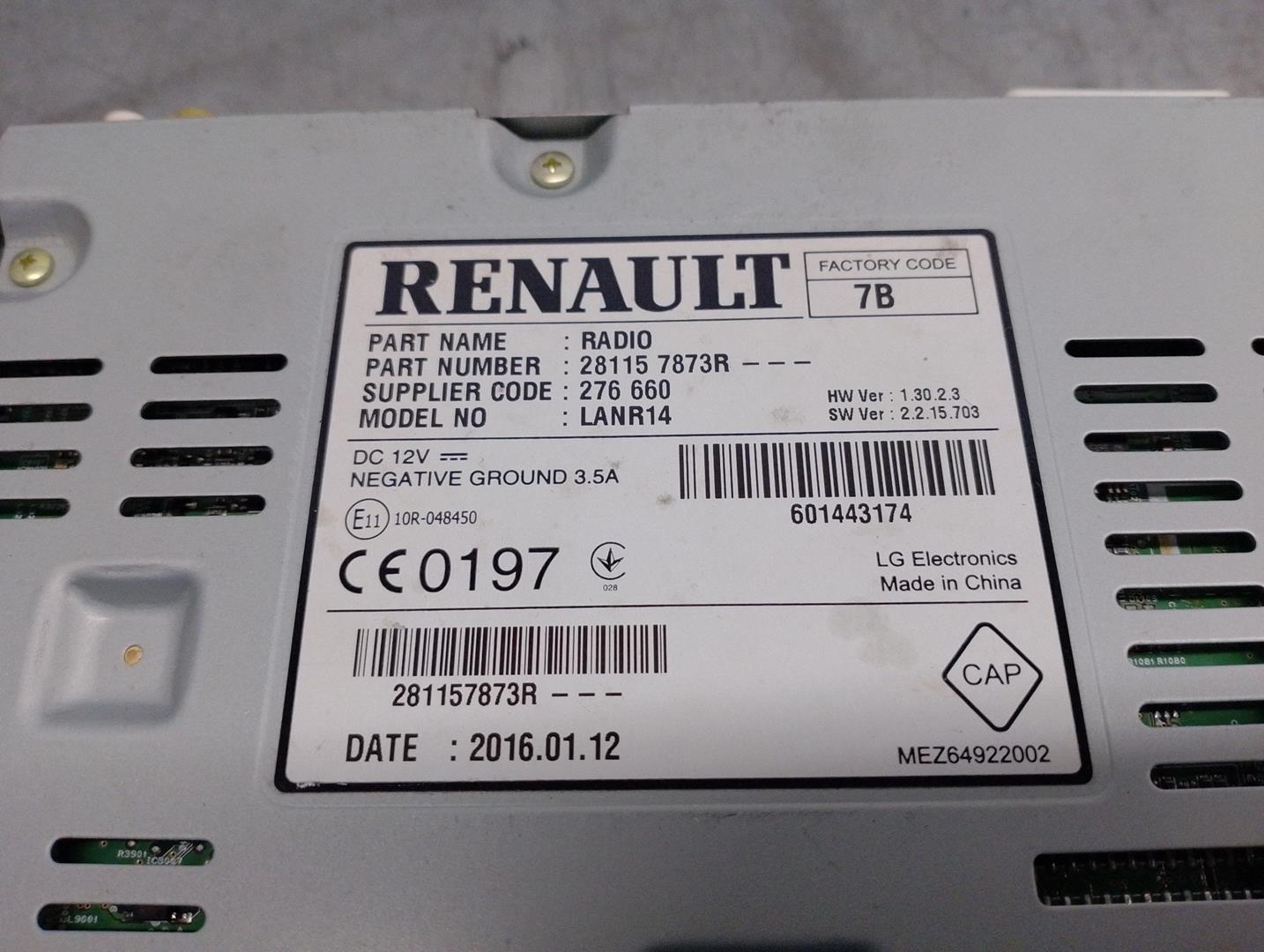 RENAULT Megane 3 generation (2008-2020) Автомагнитола без навигации 281157873 24185960