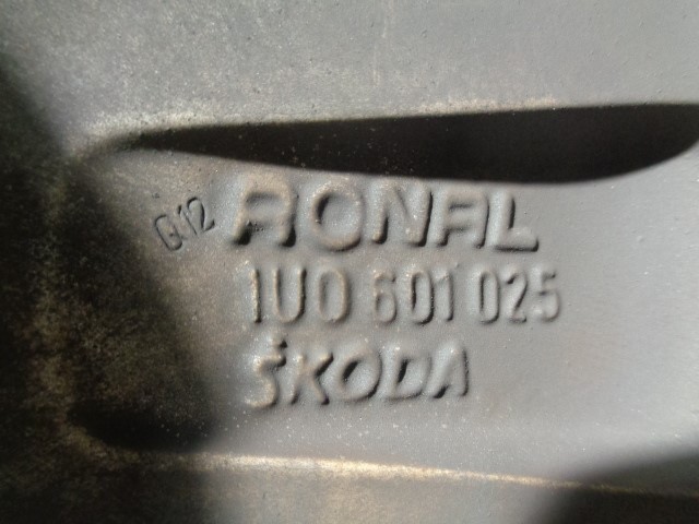 SKODA Octavia 1 generation (1996-2010) Wheel 1U0601025, R156JX15H2ET38, ALUMINIO5P 24198686