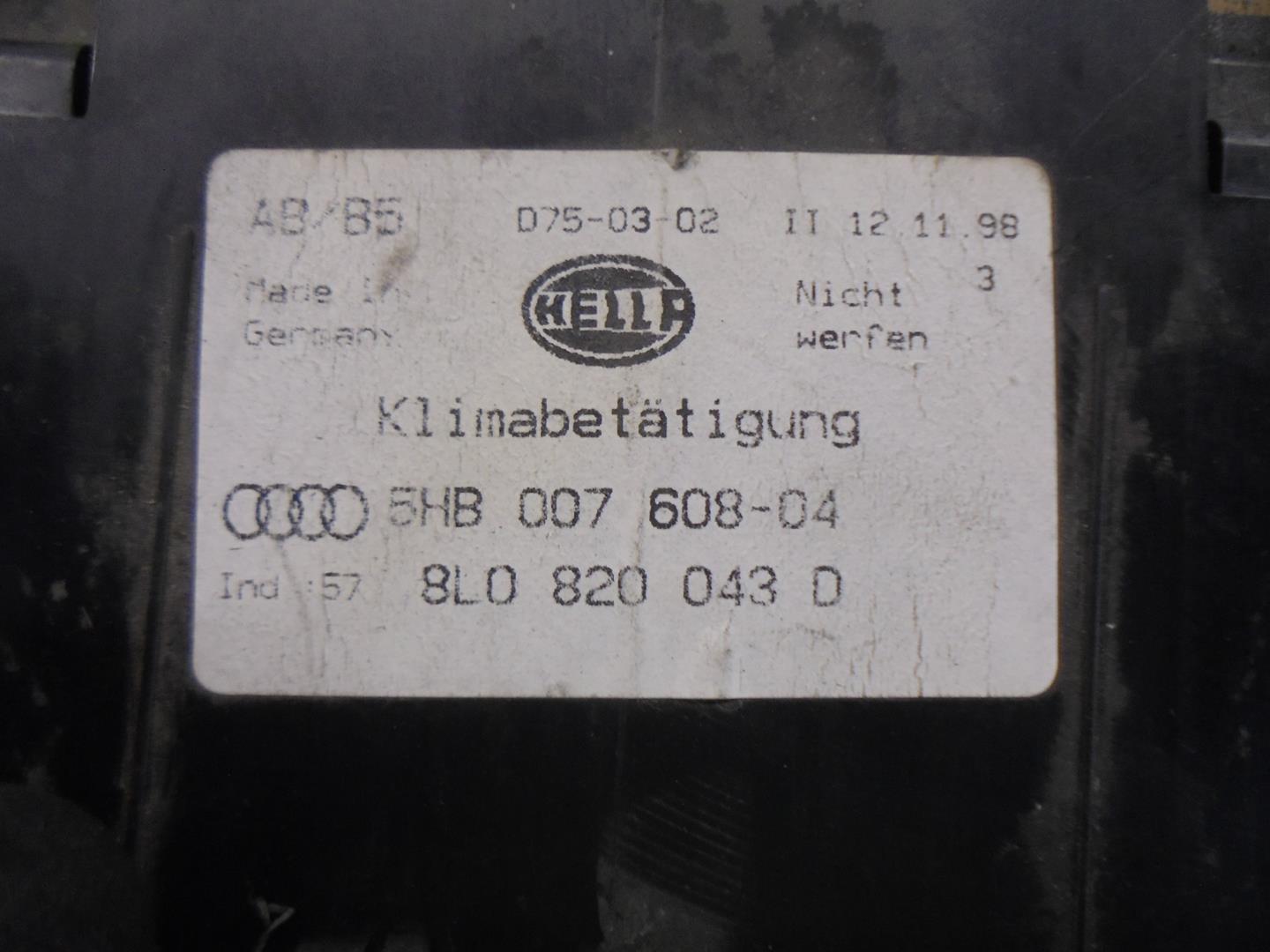 AUDI A3 8L (1996-2003) Pегулятор климы 8L0820043D,5HB00760804,HELLA 21104597