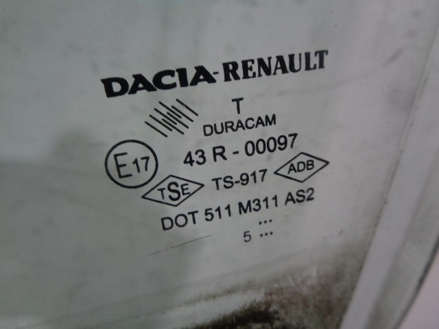 DACIA Logan 1 generation (2004-2012) Front Left Window 803010186R, 43R00097, DOT511M311AS2 24151332