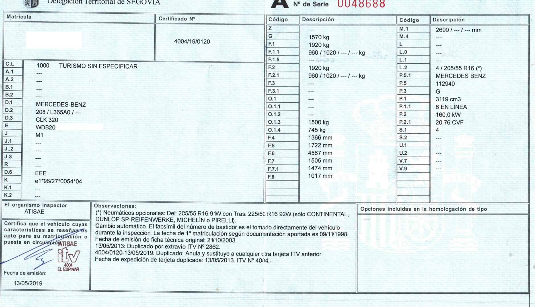 MERCEDES-BENZ CLK AMG GTR C297 (1997-1999) Uždegimo ritė (babina) A0001587303, 0221503012 19903657