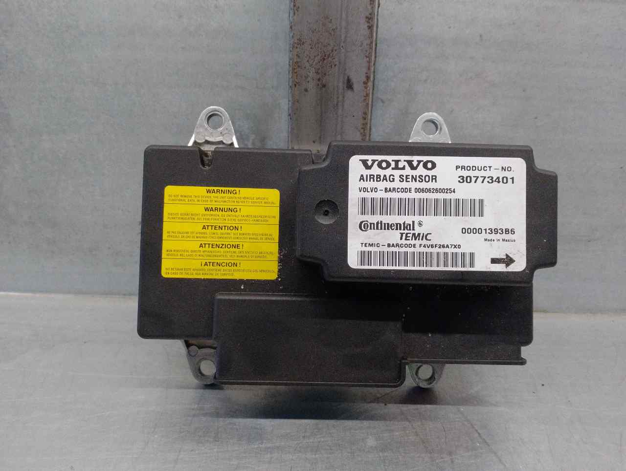 VOLVO S40 2 generation (2004-2012) SRS Control Unit 30773401, 00001393B6, TEMIC 21723200