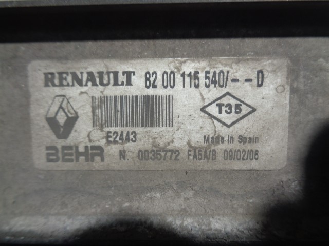 RENAULT Scenic 2 generation (2003-2010) Радиатор интеркулера 8200115540D,E2443,BEHR 19916337