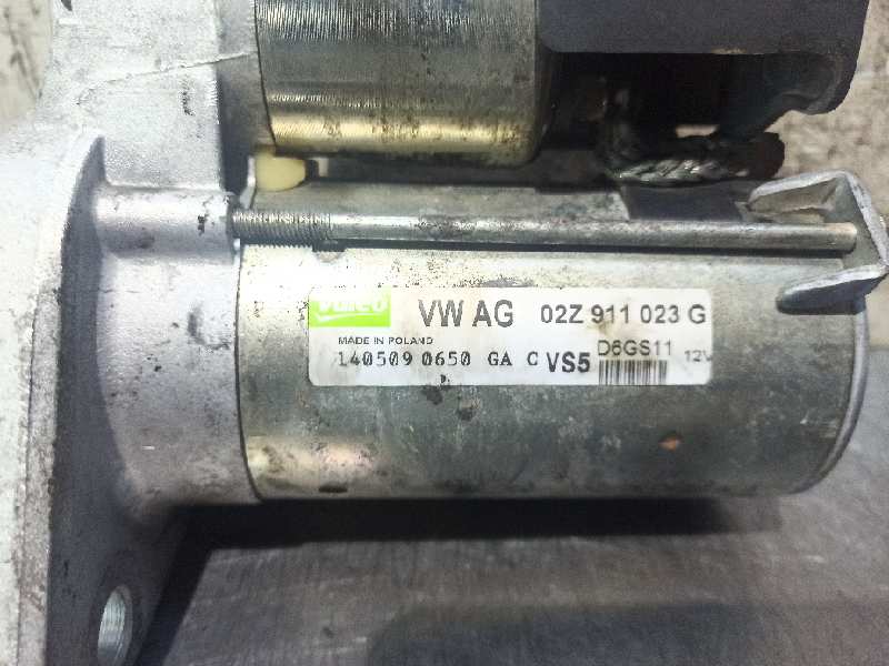 SEAT Leon 2 generation (2005-2012) Starter Motor D6GS11, VALEO, 02Z911023G+ 19726359