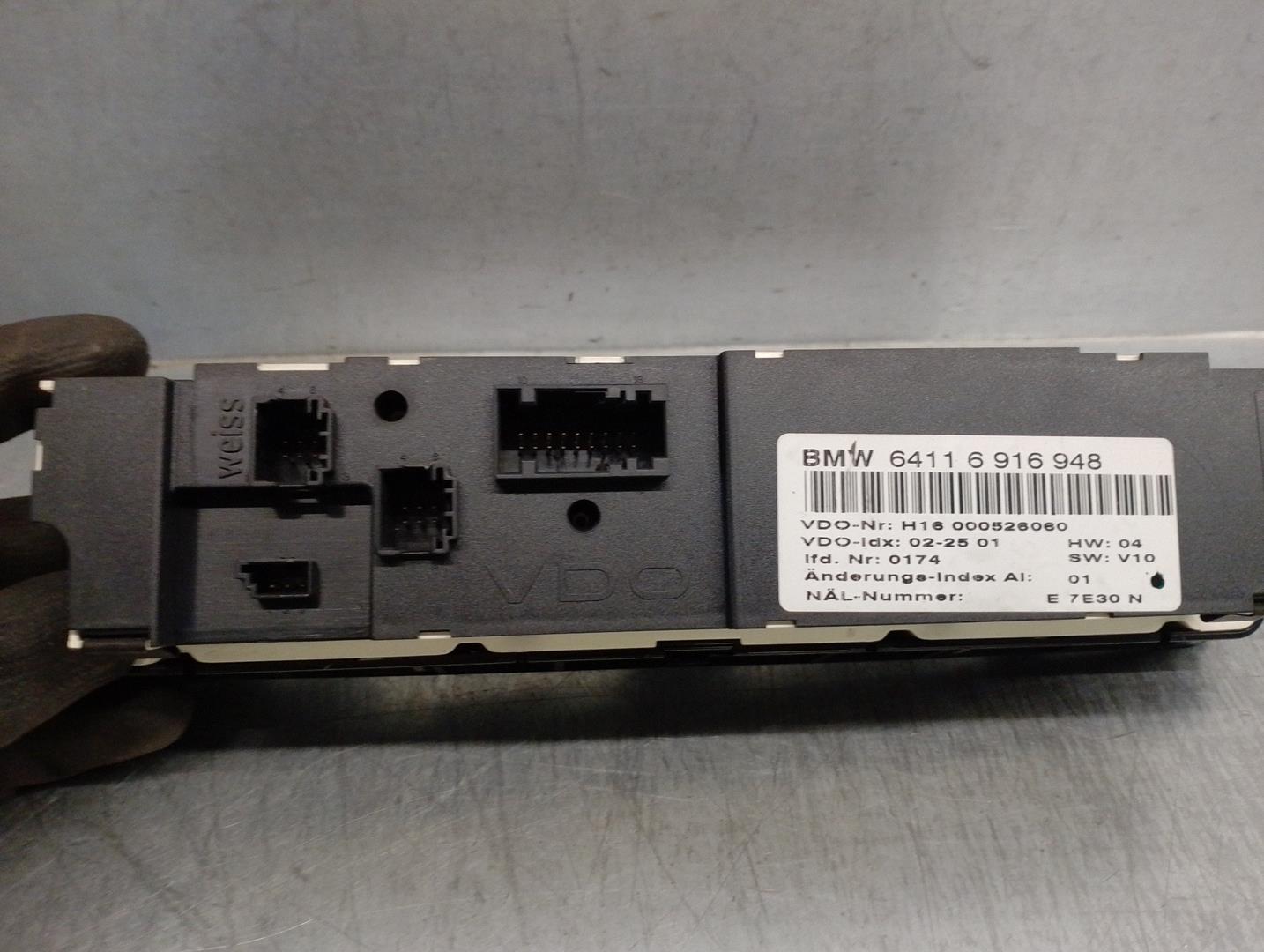 BMW 3 Series E46 (1997-2006) Climate  Control Unit 64116916948, 000526060, VDO 20776485