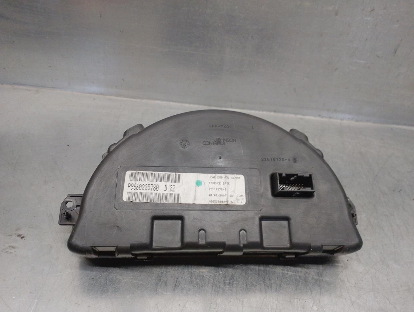 CITROËN C3 1 generation (2002-2010) Instrumentu panelis/spidometrs 9660225780, 28114972, JOHNSONCONTROLS 24149761