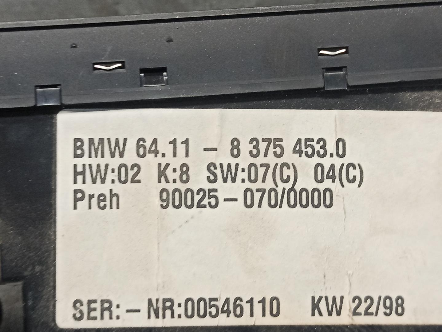BMW 5 Series E39 (1995-2004) Climate  Control Unit 641183754530 24226319