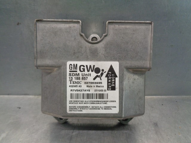 OPEL Astra J (2009-2020) SRS Control Unit TEMIC, TEMIC+327963935 19822179