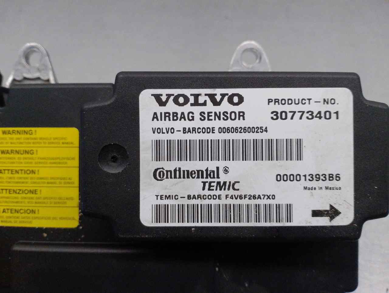 VOLVO S40 2 generation (2004-2012) SRS Control Unit 30773401, 00001393B6, TEMIC 21723200