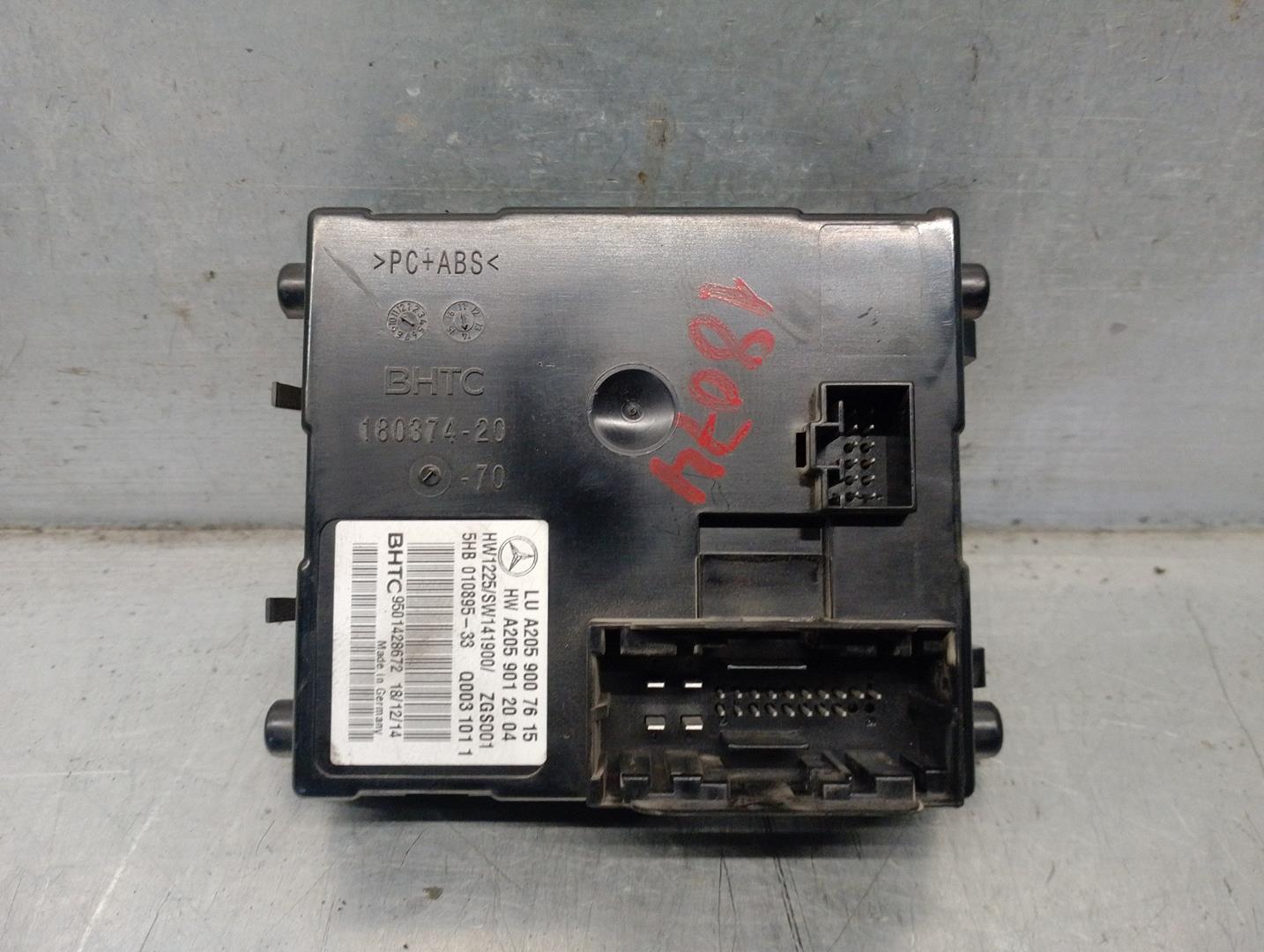 MERCEDES-BENZ C-Class W205/S205/C205 (2014-2023) Other Control Units A2059007615, 5HB01089533, BHTC 21108103