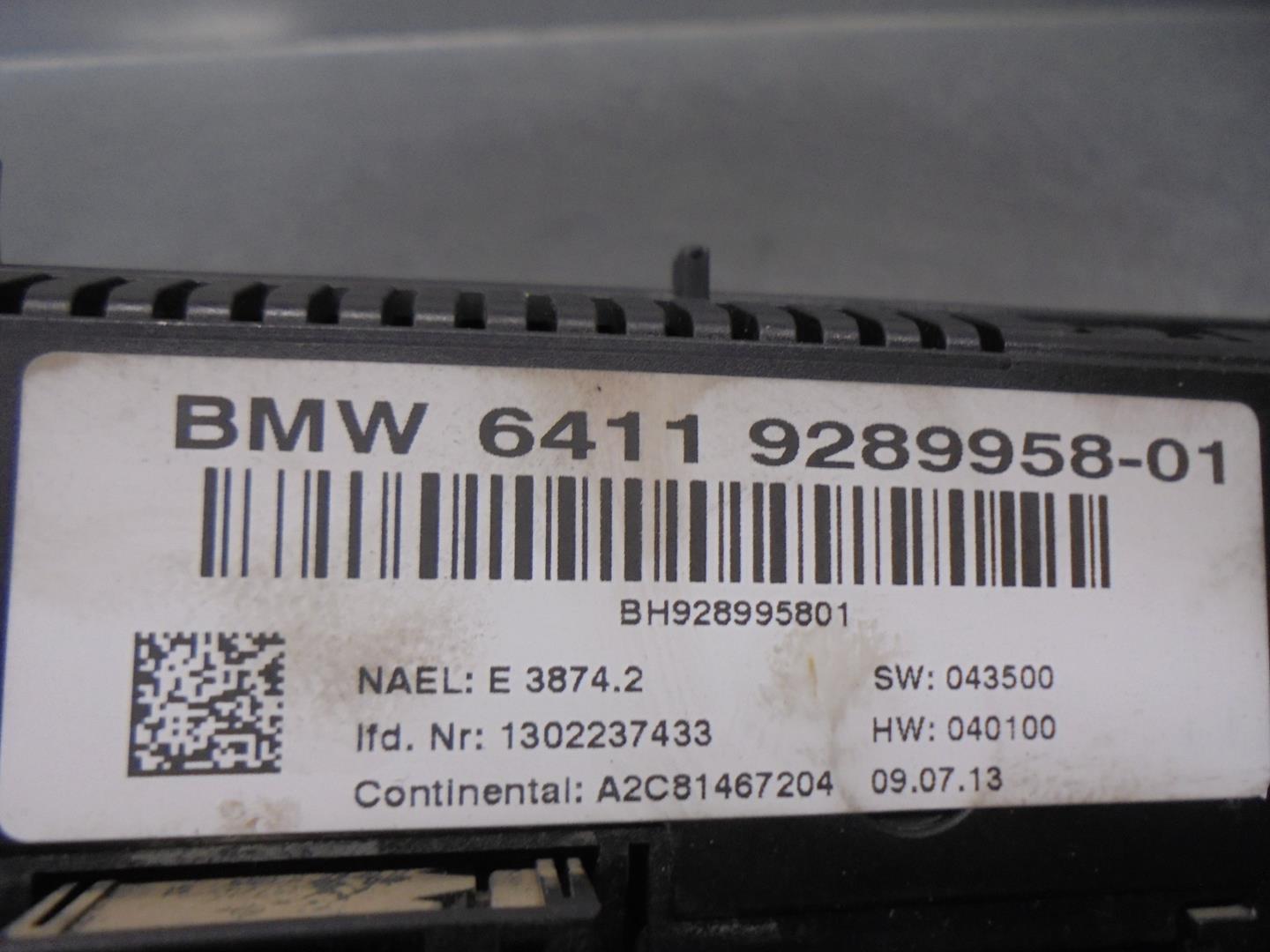 BMW X4 F26 (2014-2018) Klimato kontrolės (klimos) valdymas 64119289958 24161201