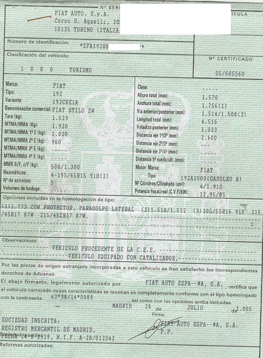 FIAT Front Reinforcement Bar +DEHIERRO 19847331