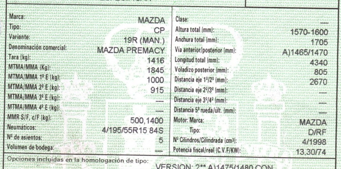 FIAT Premacy CP (1999-2005) Foran høyre sikkerhetsbelte 5PUERTAS, 5PUERTAS+CONPRETENSOR 19832683