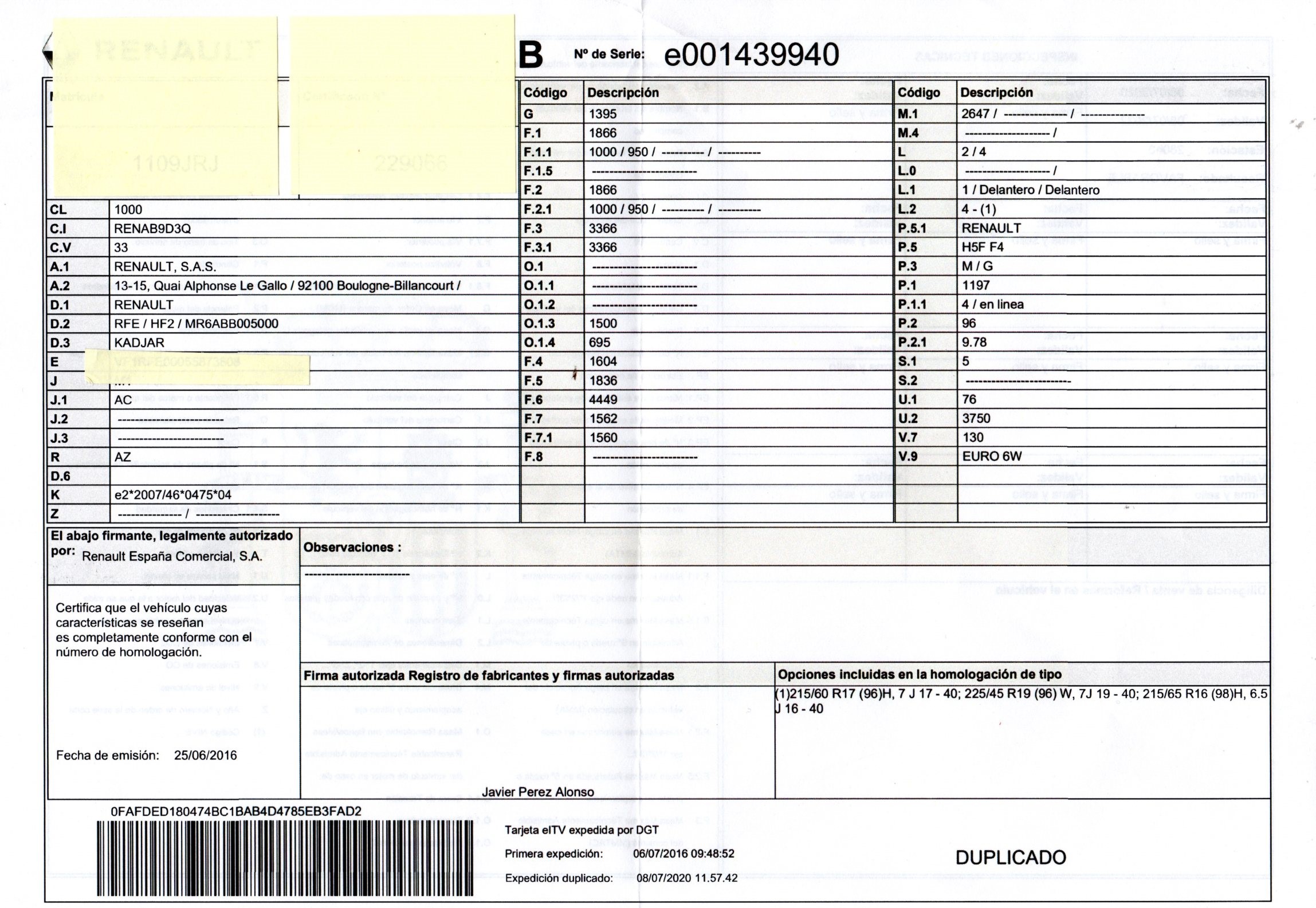 CHEVROLET Kadjar 1 generation (2015-2024) Galinis dešinys suportas 19769983