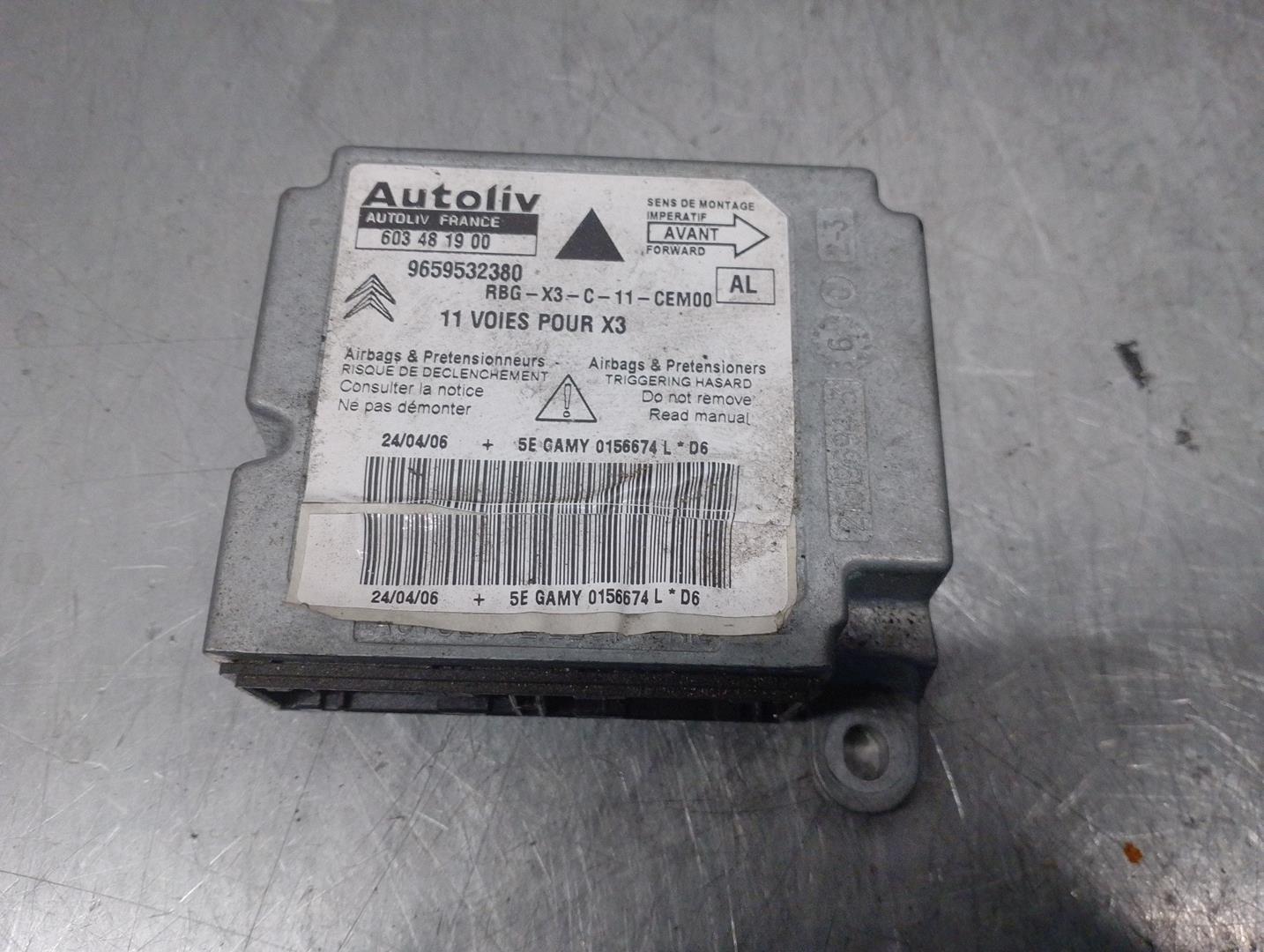 CITROËN C5 1 generation (2001-2008) SRS Control Unit 9659532380, 603481900, AUTOLIV 21720414