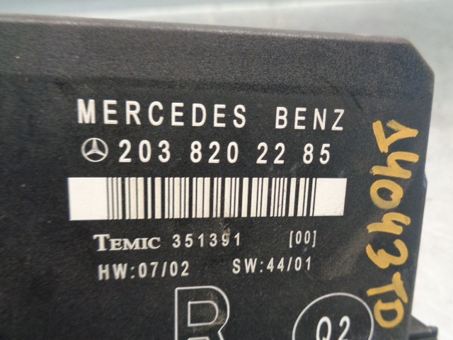 MERCEDES-BENZ C-Class W203/S203/CL203 (2000-2008) Kiti valdymo blokai 2038202285 19782514