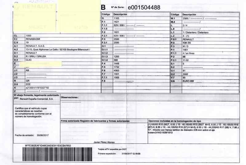 RENAULT Clio 3 generation (2005-2012) Engine Control Unit ECU 19744549