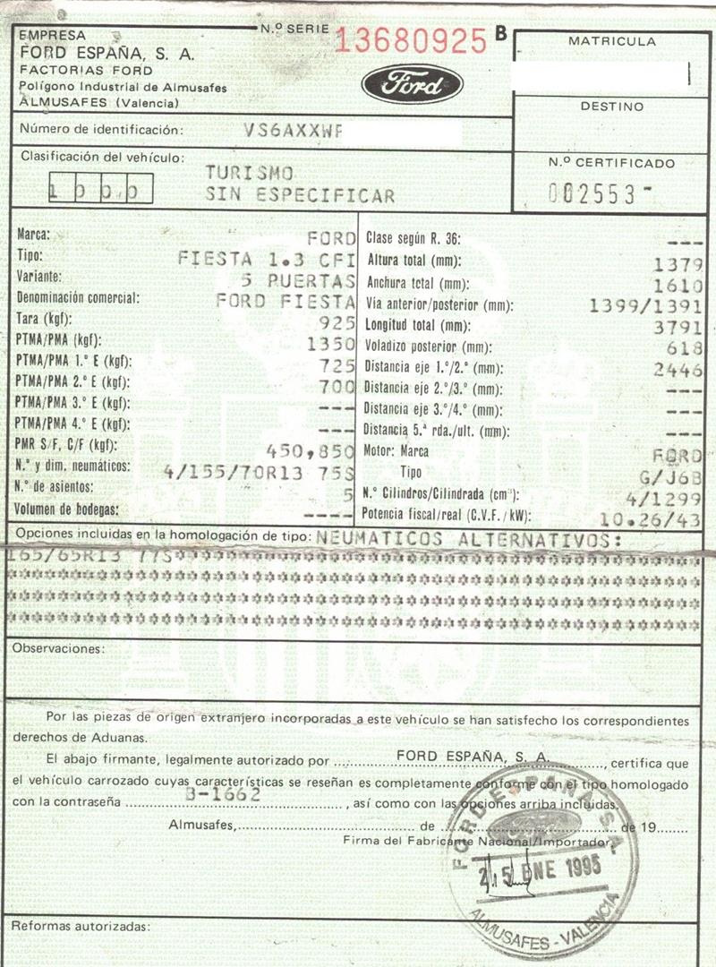 VOLKSWAGEN Fiesta 4 generation (1996-2002) Galinis tiltas 1024032, TAMBOR4AGUJEROS, BURRA26 19852993
