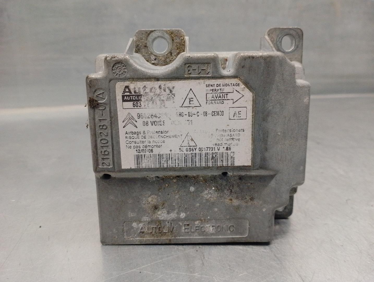 CITROËN C4 1 generation (2004-2011) SRS Control Unit 9662643680, 603725800, AUTOLIV 21710319