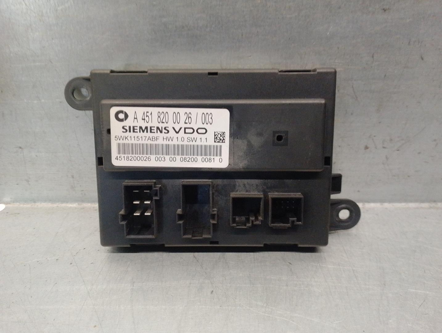 SMART Fortwo 2 generation (2007-2015) Other Control Units A4518200026, 5WK11517ABF, SIEMENSVDO 24187158