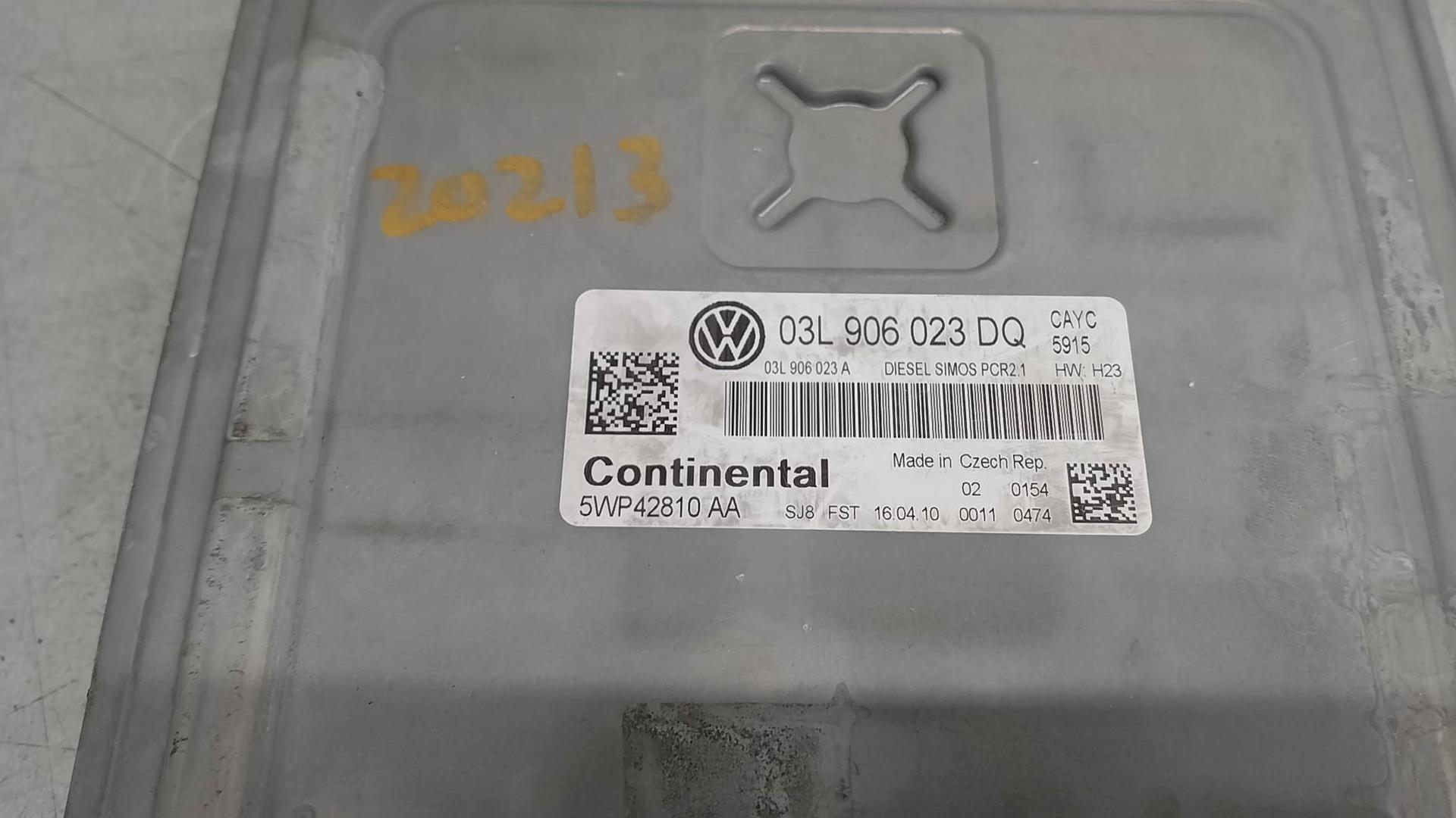 VOLKSWAGEN Golf 6 generation (2008-2015) Engine Control Unit ECU 03L906023DQ, 5WP42810AA, CONTINENTAL 24661980