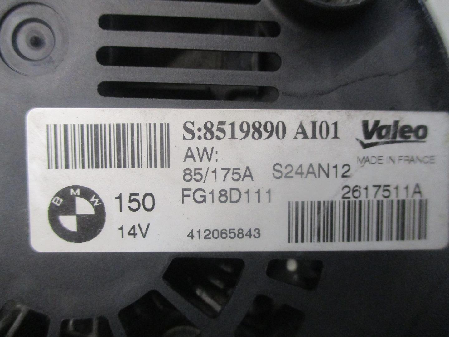 BMW 3 Series F30/F31 (2011-2020) Alternator 8519890AI01, 2617511A, VALEO 24119528