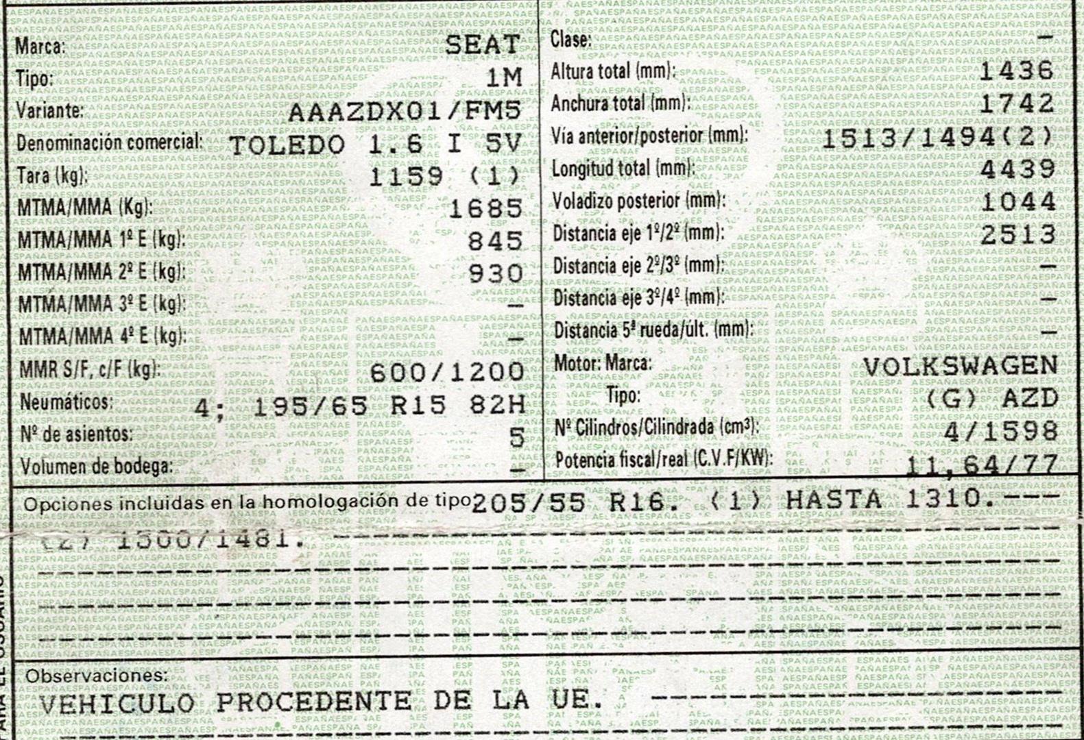 SEAT Toledo 2 generation (1999-2006) Бабина 036905715F, 78292004, ELDOR 21733957