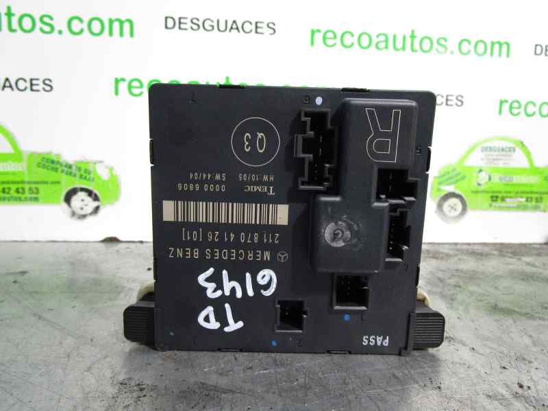 MERCEDES-BENZ E-Class W211/S211 (2002-2009) Other Control Units TEMIC,TEMIC+00006806 21691339