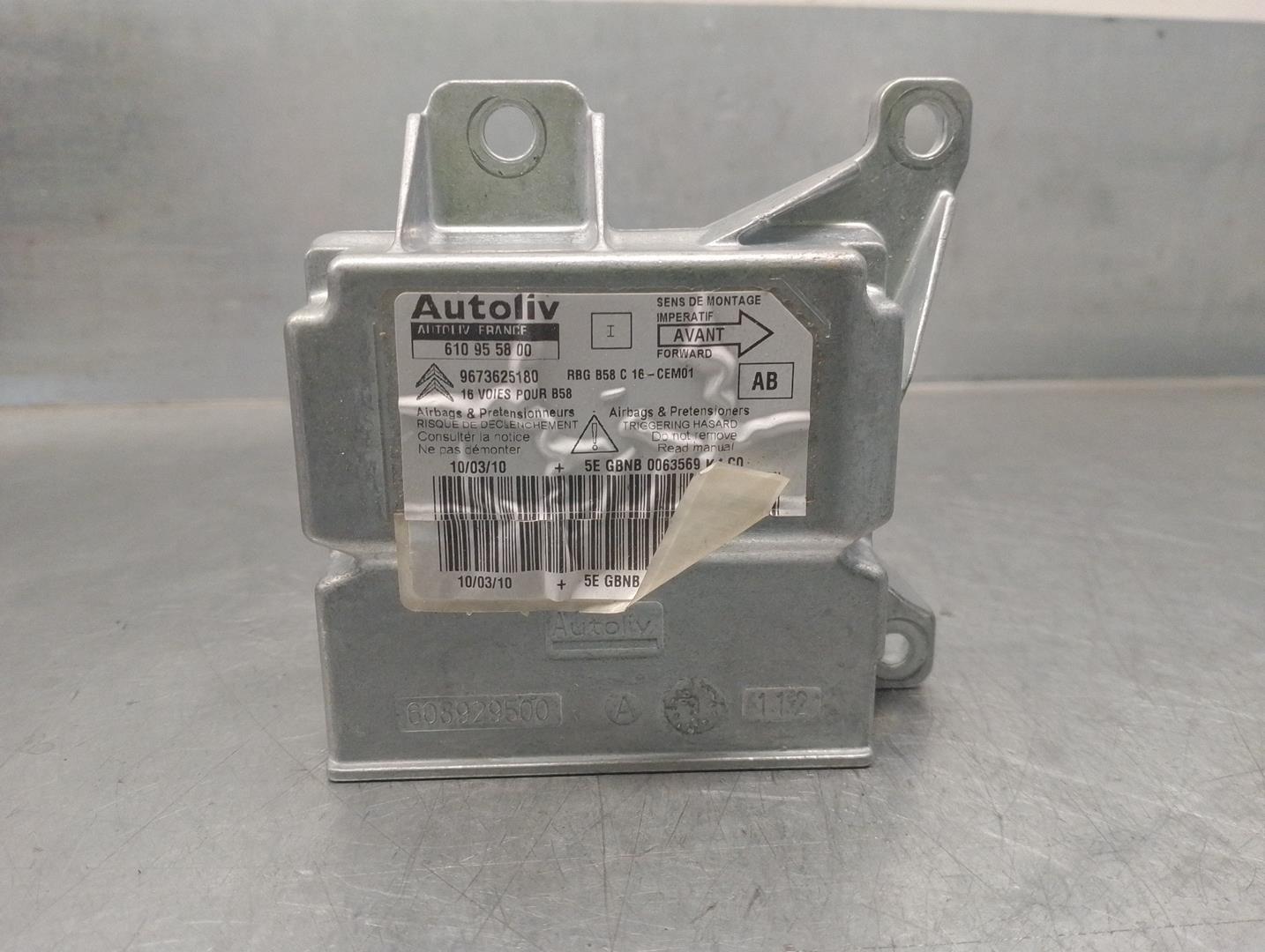 CITROËN C4 Picasso 1 generation (2006-2013) SRS Control Unit 9673625180, 610955800, AUTOLIV 21720506