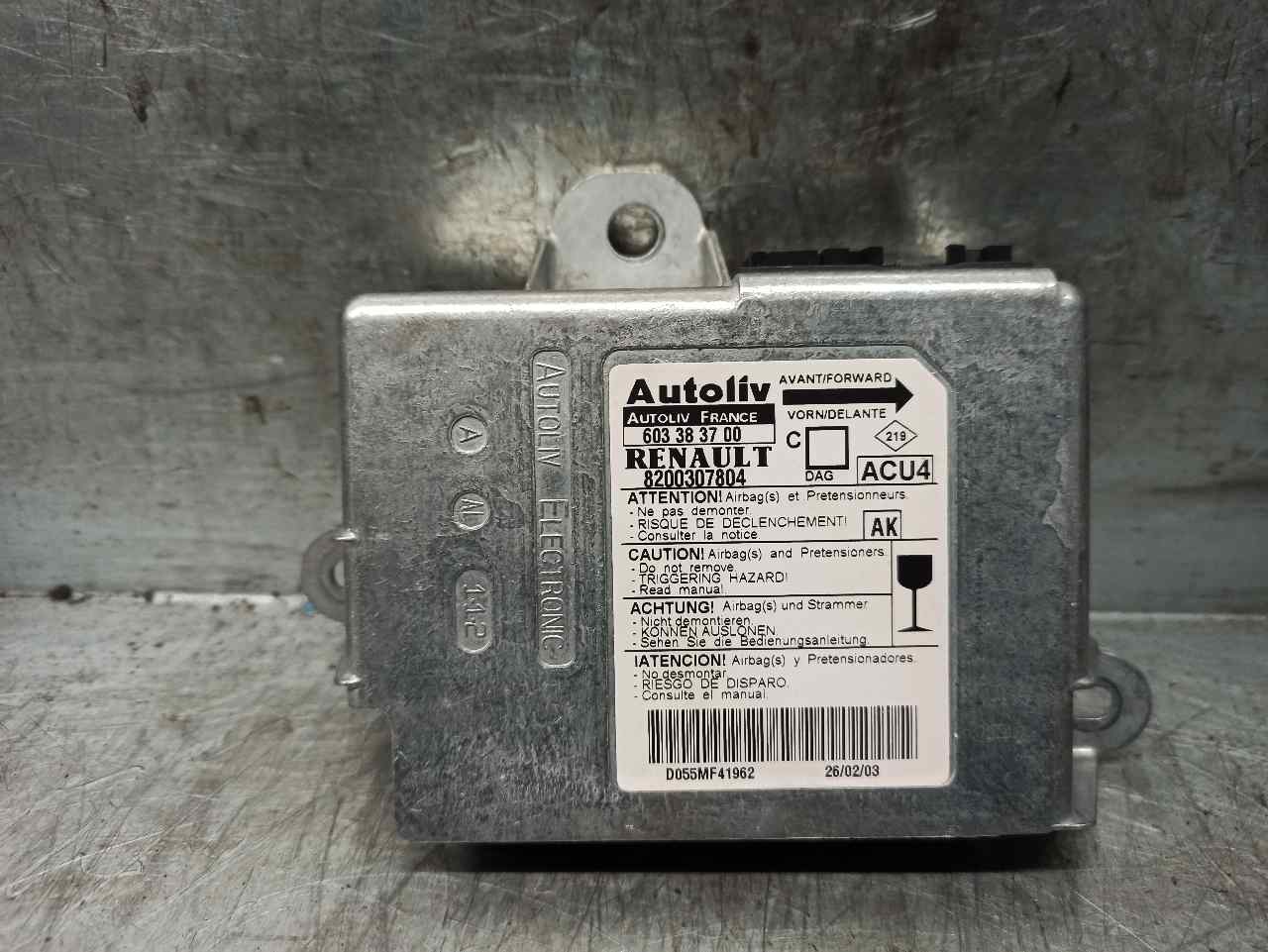 AUDI Megane 2 generation (2002-2012) SRS Control Unit 603383700, AUTOLIV, 8200307804+ 19798161