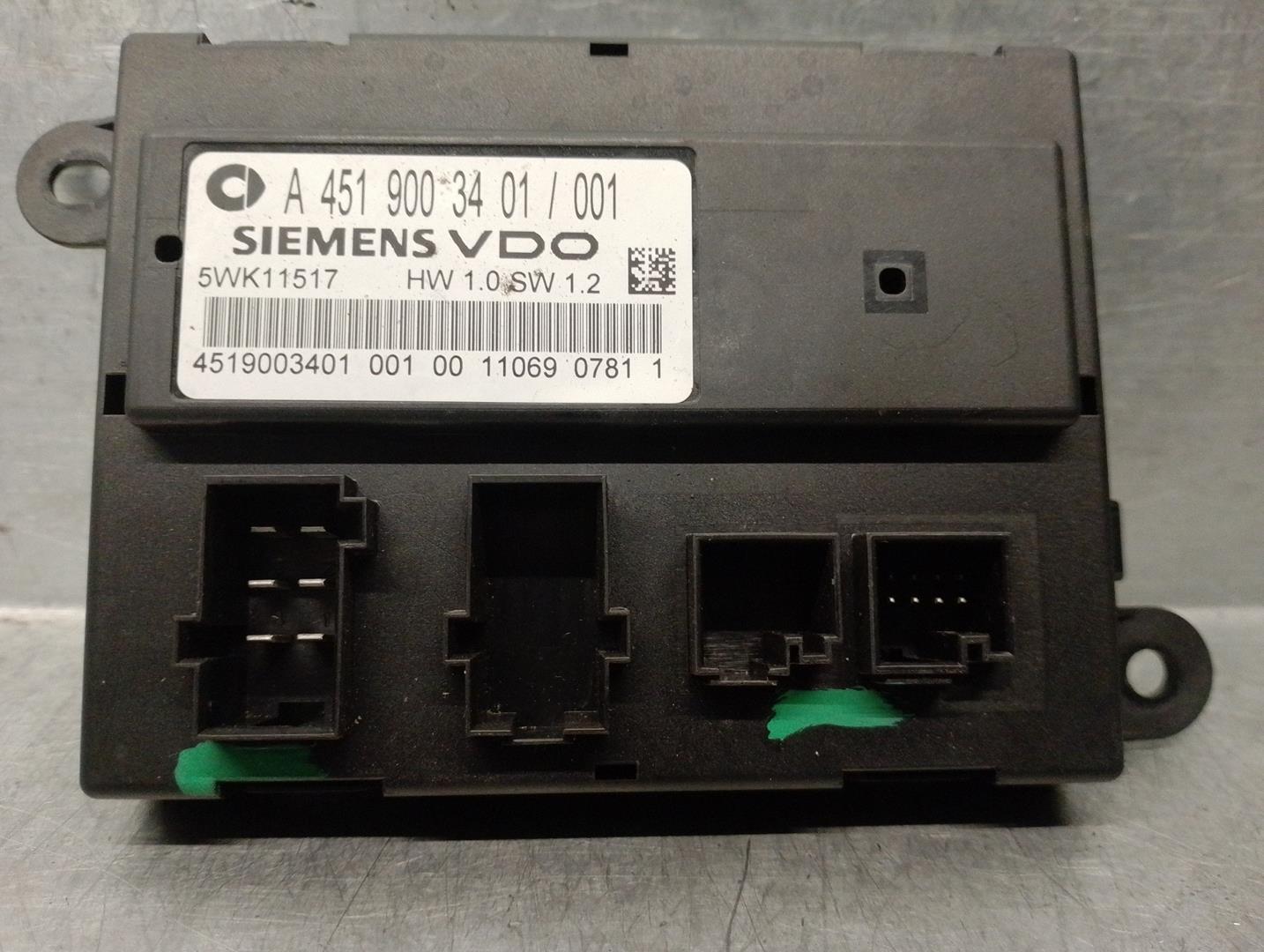 SMART Fortwo 2 generation (2007-2015) Other Control Units A4519003401, 14PINES, SIEMMENSVDO 24130930