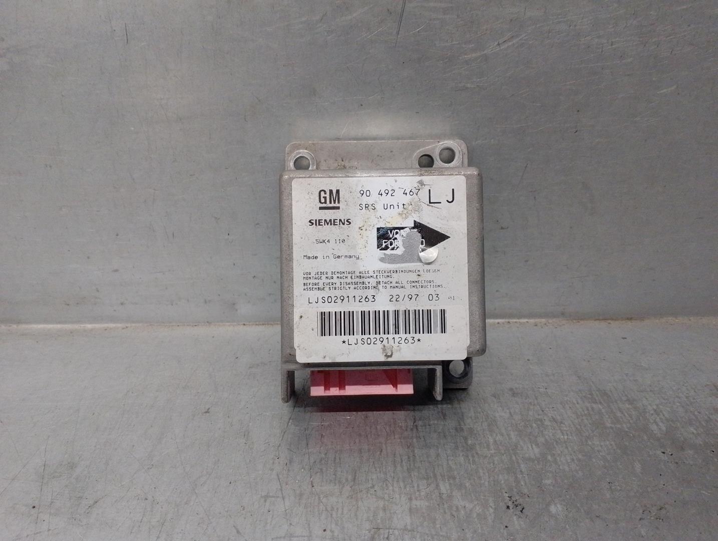 OPEL Omega B (1994-2003) SRS Control Unit 90492467 19901834