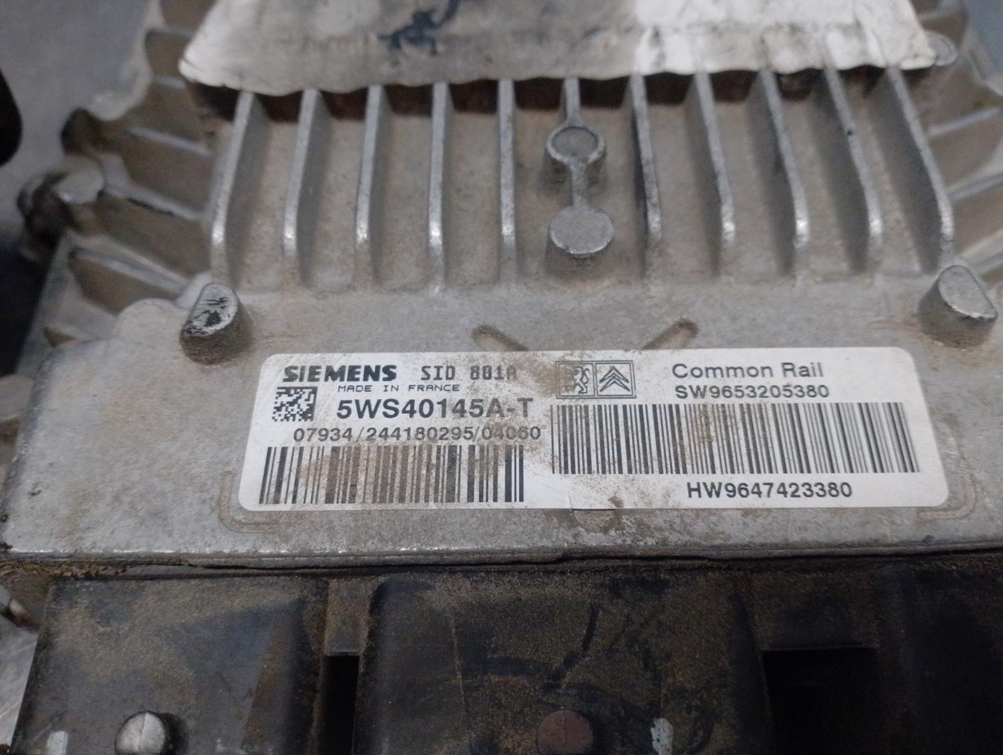 PEUGEOT 307 1 generation (2001-2008) Engine Control Unit ECU 9653205380, 5WS40145AT, SIEMENS 24174961