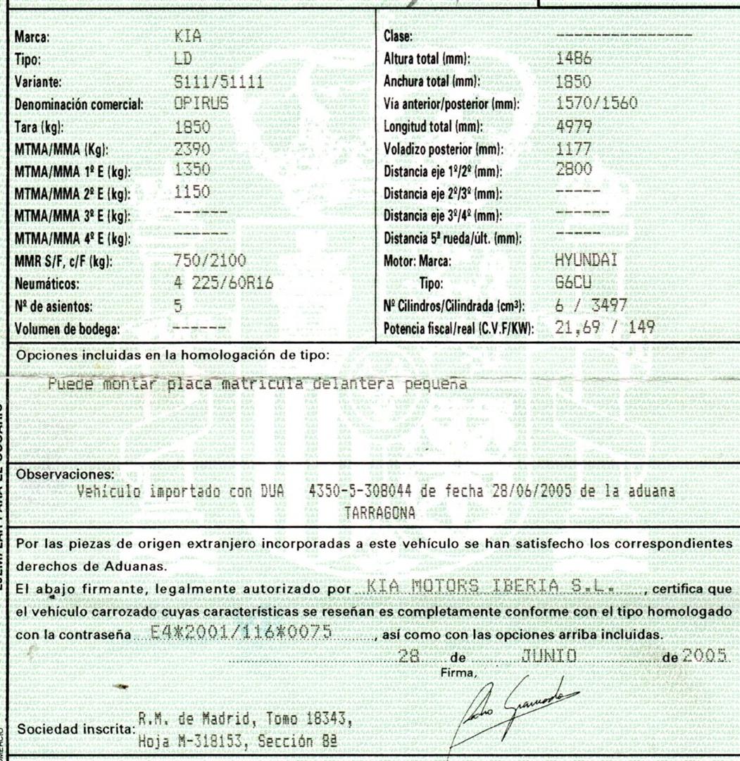 KIA Opirus 1 generation (2003-2010) Фонарь задний правый 926603F000 24122818