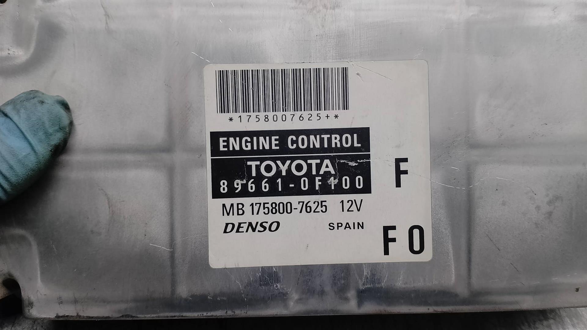 TOYOTA Corolla Verso 1 generation (2001-2009) Блок управления двигателем 896610F100, 1758007625, DENSO 24222902