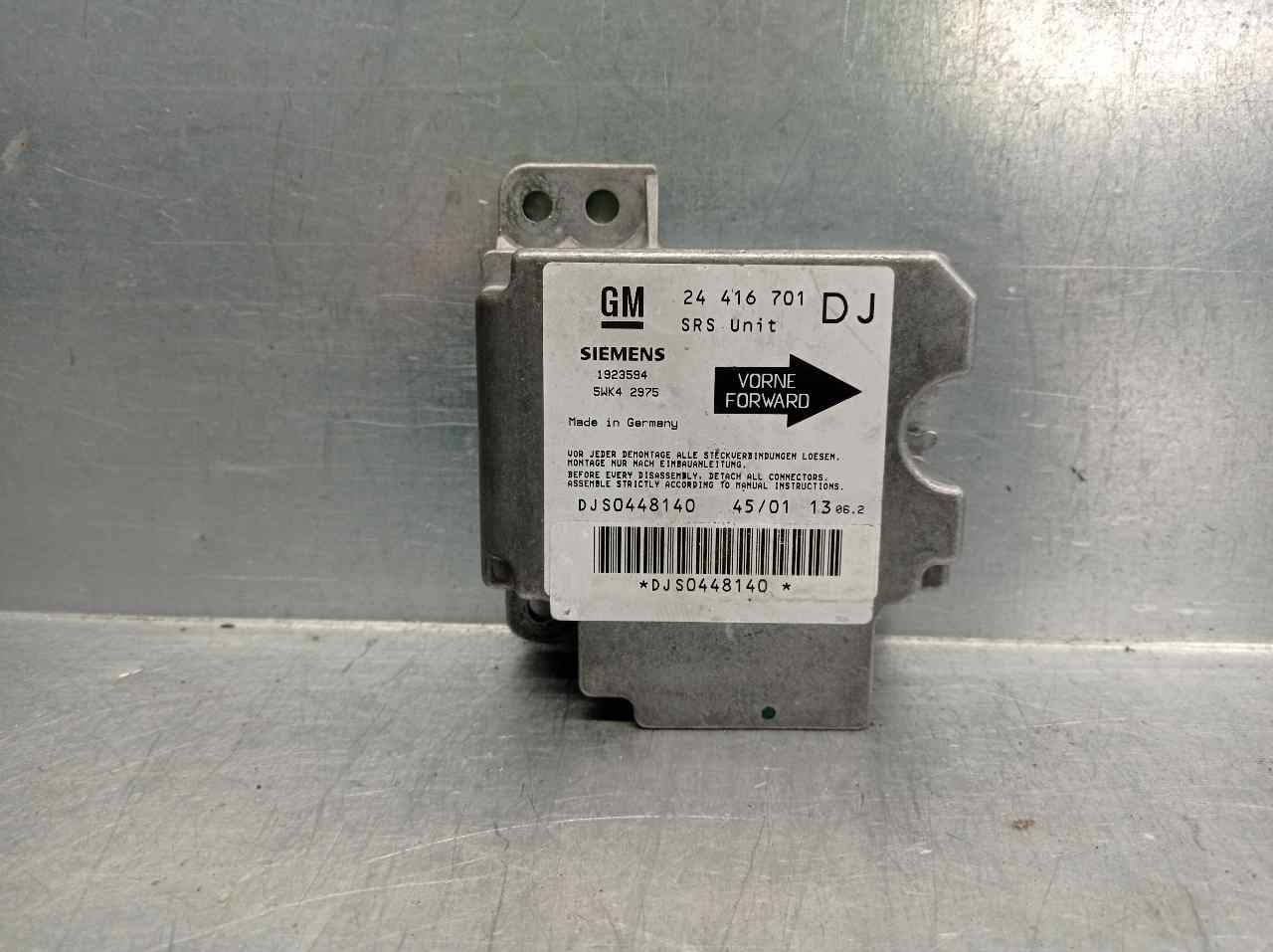 OPEL Vectra B (1995-1999) SRS Control Unit SIEMENS, SIEMENS+5WK42975 19838144