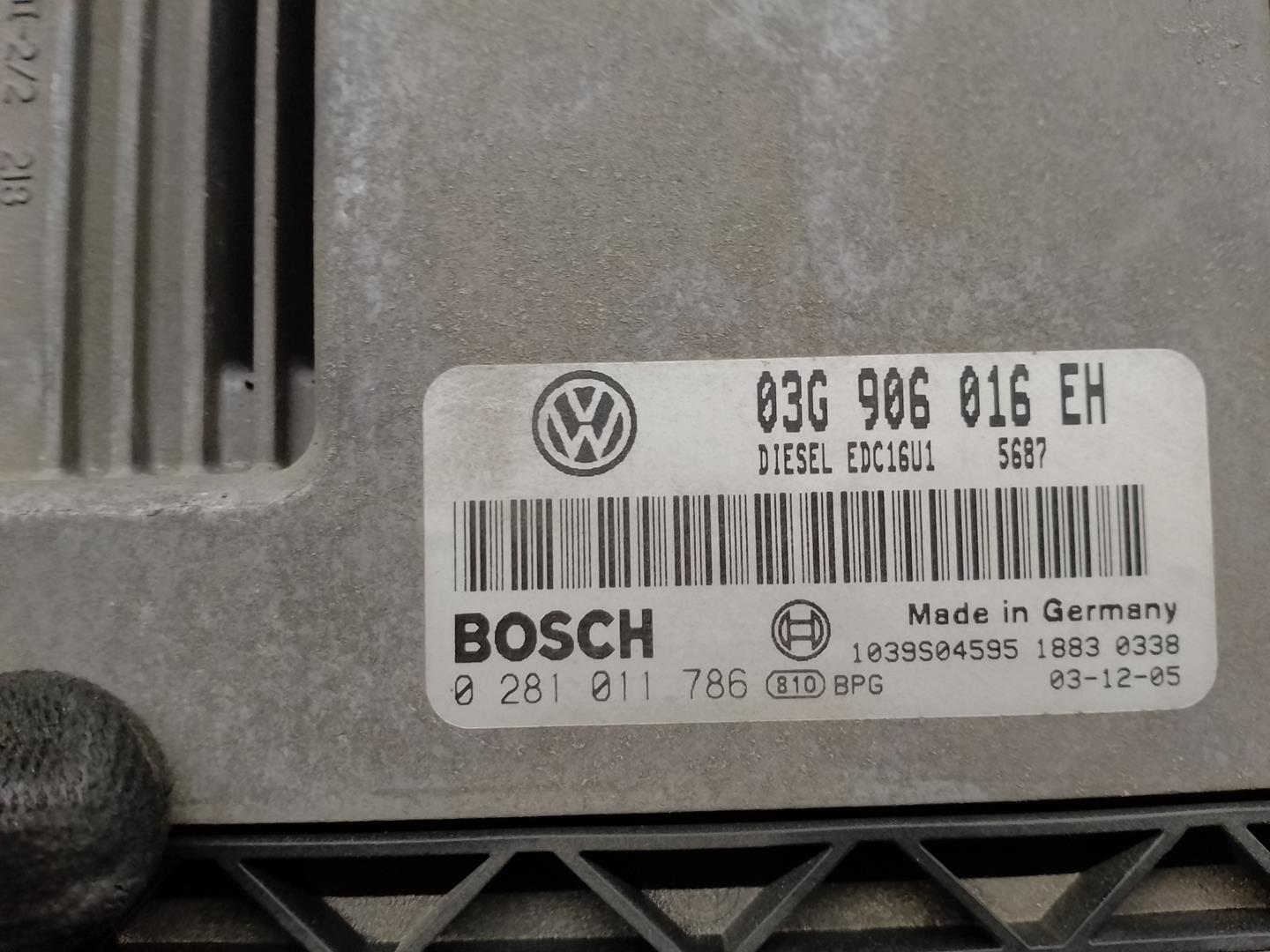 VOLKSWAGEN Touran 1 generation (2003-2015) Calculateur d'unité de commande du moteur 03G906016EH, 0281011786 24161461