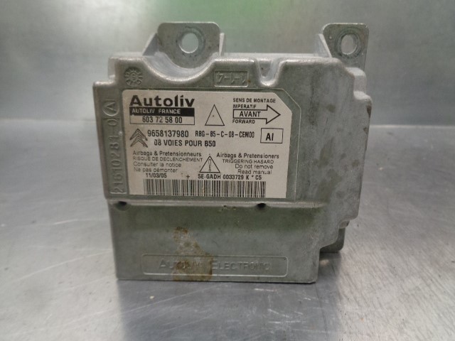 PEUGEOT C4 1 generation (2004-2011) SRS Control Unit AUTOLIV, AUTOLIV+603725800 19821401