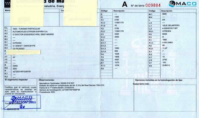 CITROËN C4 Picasso 1 generation (2006-2013) Salona sildītāja rezistors A52103100+ 19758810