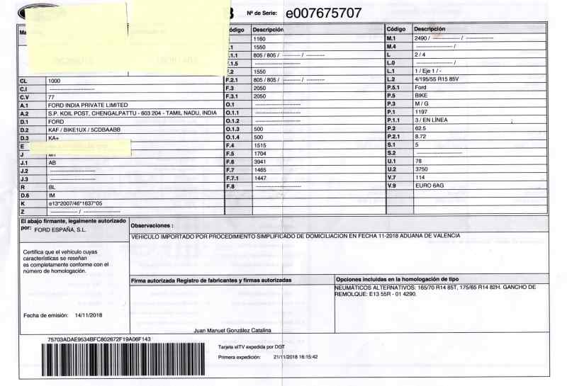 FORD Ka 2 generation (2008-2020) Varmevifte AV1119846AB,0130115579 19744864