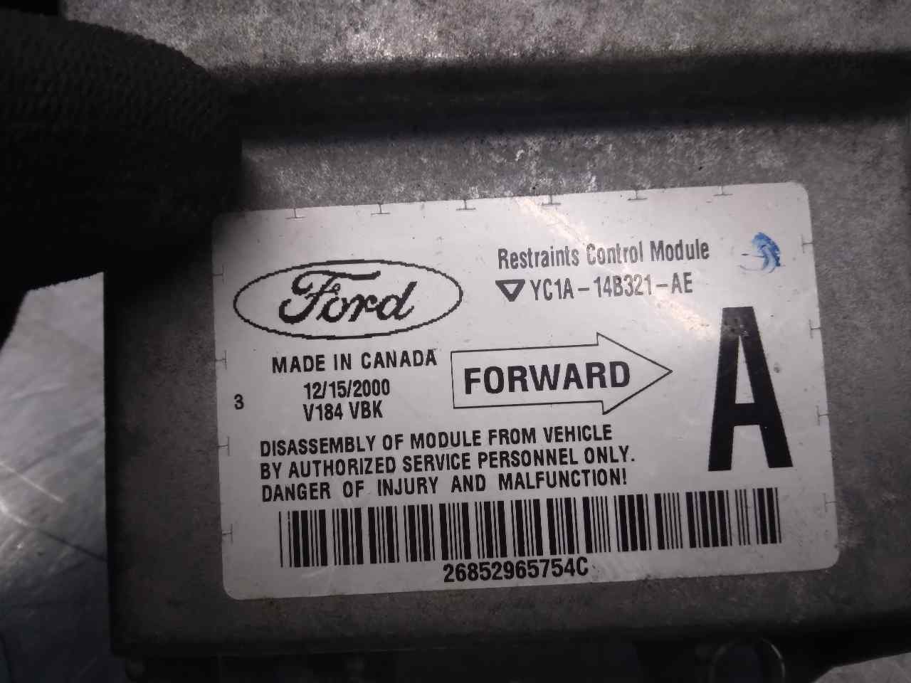 FORD Transit 3 generation (2000-2013) SRS kontrollenhet YC1A14B321AE 19909326