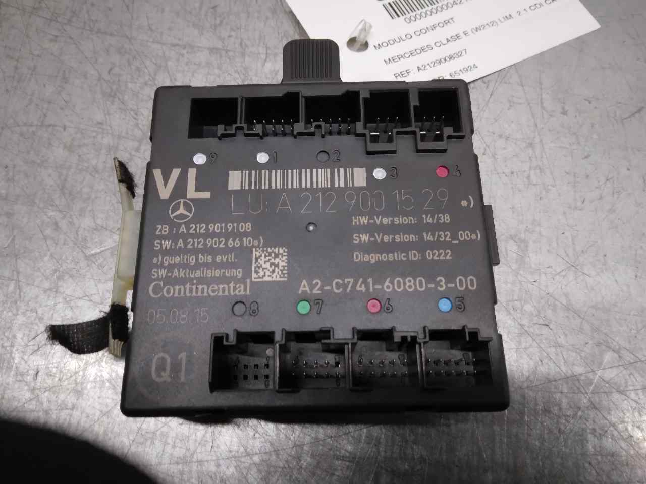 MERCEDES-BENZ E-Class W212/S212/C207/A207 (2009-2016) Comfort Control Unit 19845976