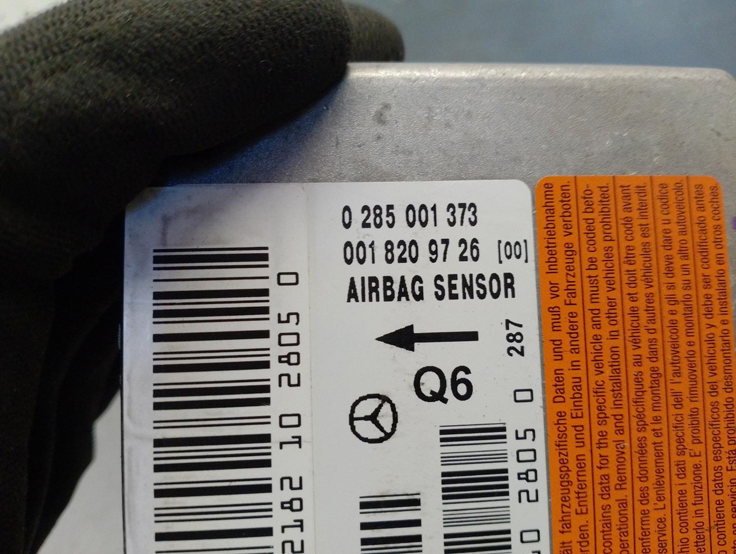 MERCEDES-BENZ C-Class W203/S203/CL203 (2000-2008) SRS kontrollenhet 0018209726, 0285001373 24473635