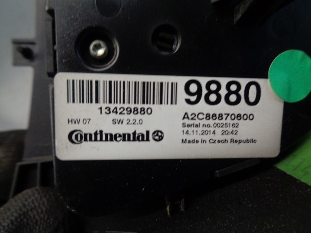 OPEL Zafira C (2012-2016) Unitate de control al climei 13429880, A2C86870600, CONTINENTAL 19854444