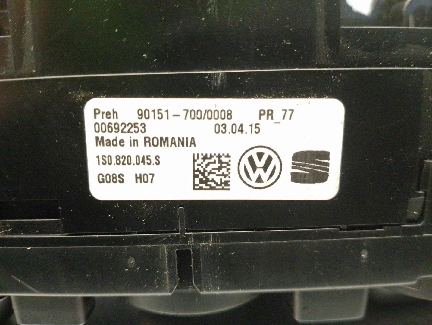 VOLKSWAGEN Up 1 generation (2011-2024) Climate  Control Unit 1S0820045S, 00692253 21107288