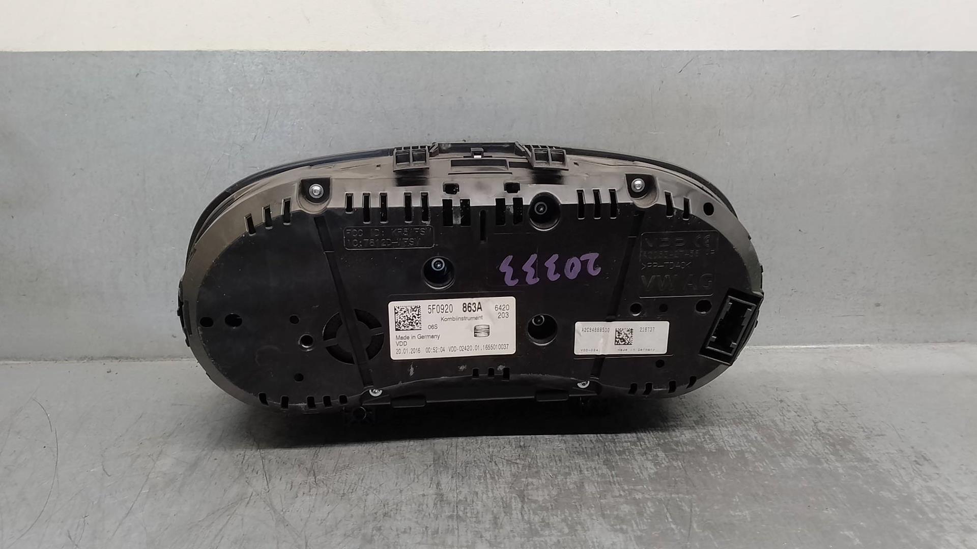 SEAT Leon 3 generation (2012-2020) Speedometer 5F0920863A, A2C94688500, VD0 24604958