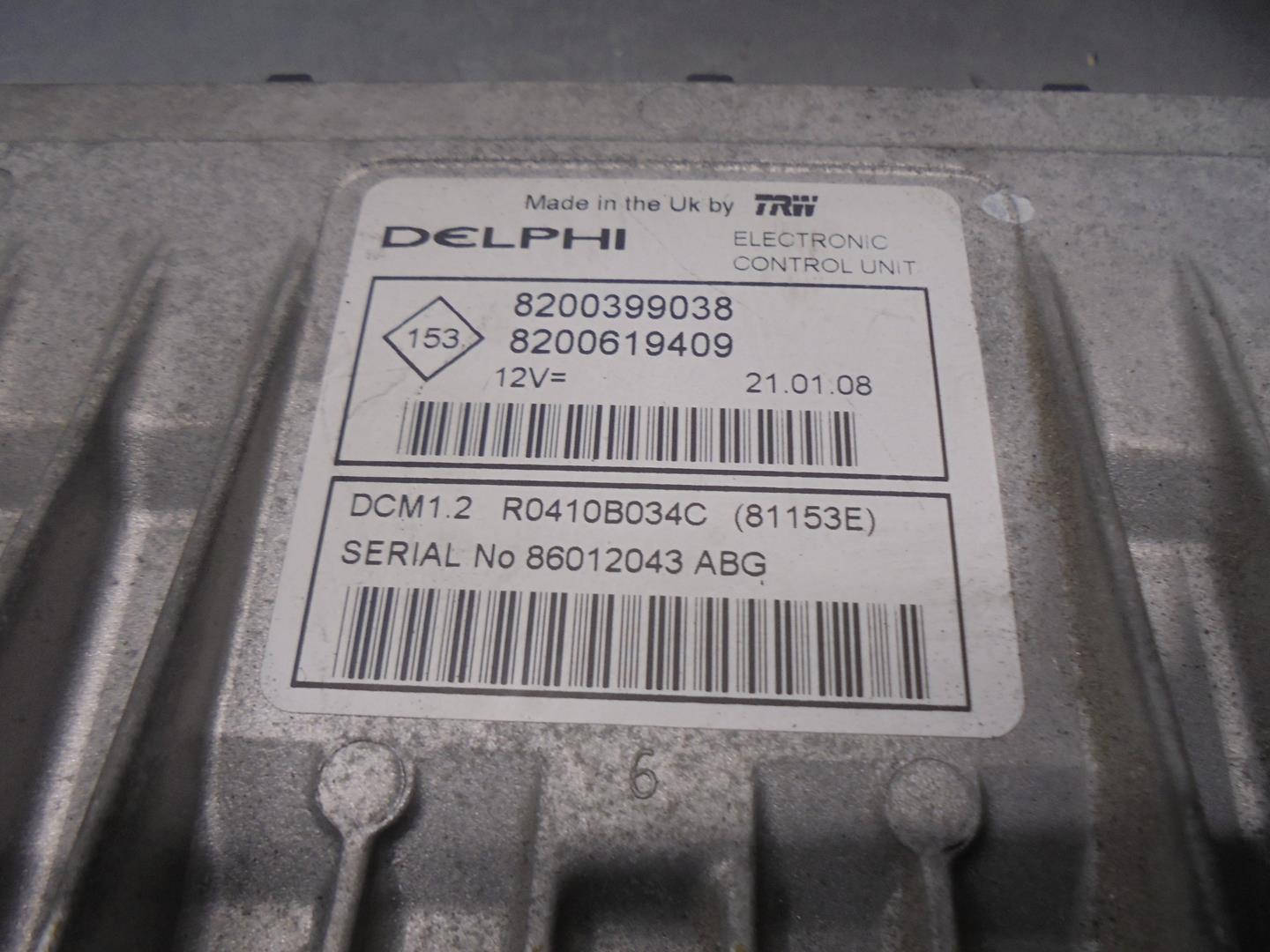 RENAULT Scenic 2 generation (2003-2010) Engine Control Unit ECU 8200399038, 8200619409, DELPHI 24200963