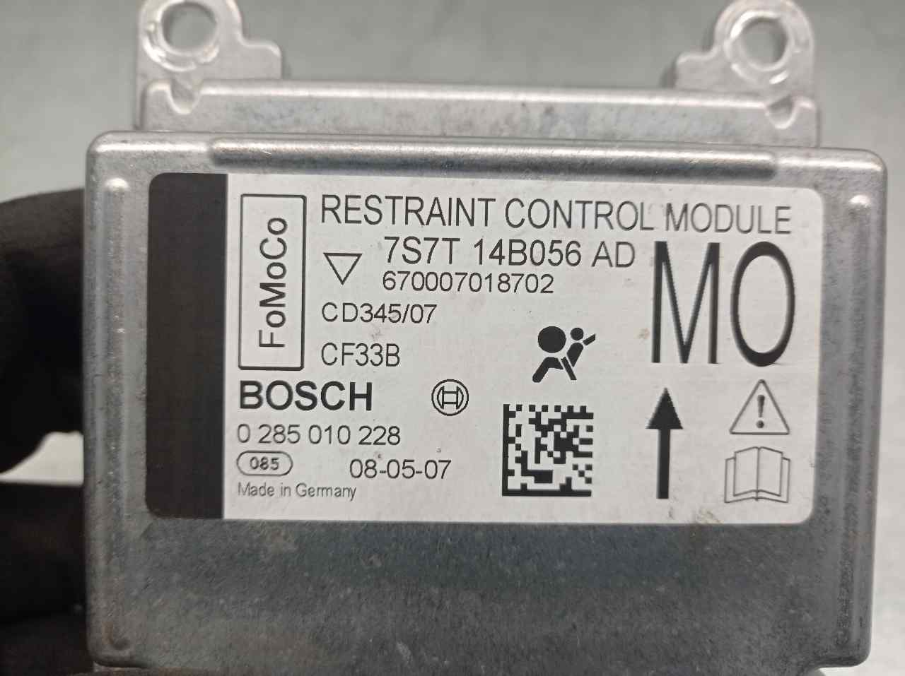 FORD Mondeo 4 generation (2007-2015) SRS Control Unit 7S7T14B056AD, 0285010228 19875476